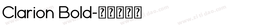 Clarion Bold字体转换